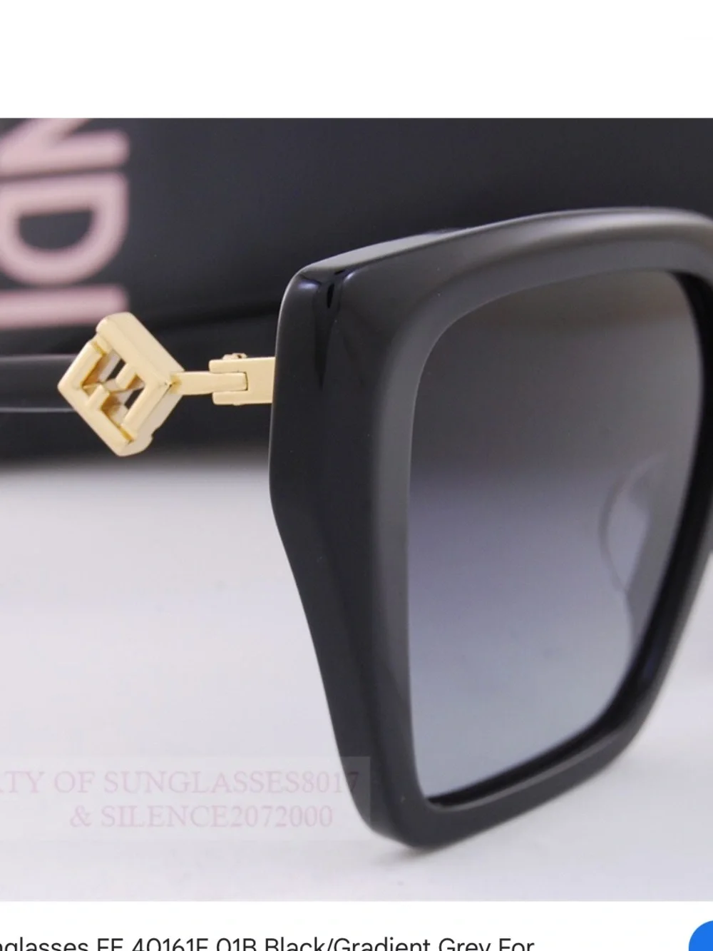 Black Square Sunglasses with Gold Accent - Designer Style